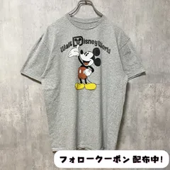古着 used　Disney　ディズニー　半袖プリントTシャツ　グレー　Mickey　ミッキーマウス　クルーネック