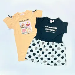 子供服 新品 女の子 ワンピース セット まとめ売り 半袖 タグ付き 120cm 130cm
