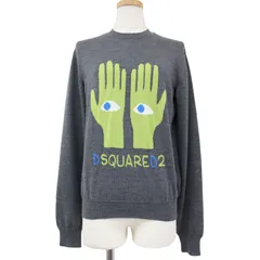 DSQUARED2 ディースクエアード ニット ウール グレー系 XS ハンド クルーネック 模様編み 秋冬 長袖 トップス プルオーバー カットソー セーター イタリア製 カジュアル 個性的【レディース】【中古】のサムネイル