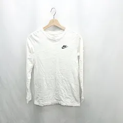 ◇ ⊂ NIKE ナイキ バックプリント 長袖 ロングTシャツ サイズL ホワイト レディース E  【1501230007566】
