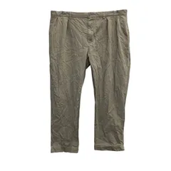 POLO RALPH LAUREN チノパンツ W42 ベージュ ポロラルフローレン ジップアップ ビッグサイズ ツータック 古着卸 アメリカ仕入 2508-34