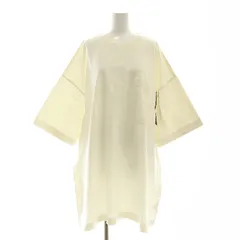 ビューティフルピープル beautiful people cotton jersey big T-dress Tシャツワンピース ひざ丈 七分袖 36 オフホワイト /DF ■OSのサムネイル