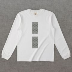 和柄長袖Tシャツ　亀甲 -墨・角-［長袖］