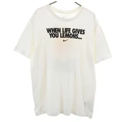 NIKE ナイキ バック プリント 半袖 Tシャツ XL ホワイト メンズ 古着