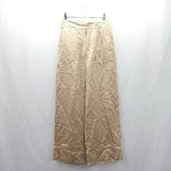 ◇ ⊂ Spick & Span スピック＆スパン 光沢感あり ストレートパンツ サイズ36 ベージュ レディース E  【1504240030487】