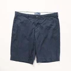 00's ポロラルフローレン 2タック コットン チノショーツ 紺 (36) ネイビー ポロチノ アンドリュー 00年代 旧タグ オールド ショートパンツ　アメリカ古着 USED  ビンテージ ヴィンテージ