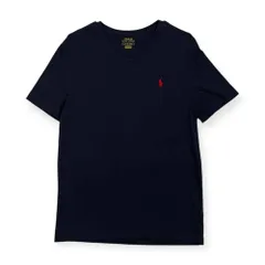POLO RALPH LAUREN ポロ ラルフローレン Vネック 半袖 Tシャツ カットソー S/170/92A /ネイビー