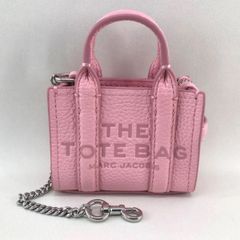 【美品】マークジェイコブス　ナノトートバッグチャーム　ピンク　レザー