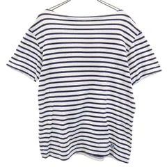 ORCIVAL オーシバル 日本製 ボーダー柄 半袖 ボートネック バスクシャツ 4 オフホワイト メンズ 古着