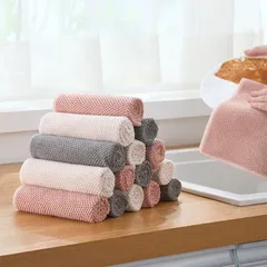 新品　未使用　キッチンクロス キッチンタオル ふきん 食器拭き 台拭き 手拭きタオル 食器用ふきん  ループ付き 30*30cm 手ふきん タオル テーブルクロス 速乾 おしゃれ 抗菌 防臭 北欧 超吸水