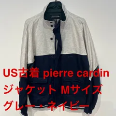 US古着 pierre cardin ジャケット Mサイズ グレー・ネイビーのサムネイル