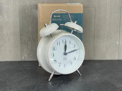 美品 BRUNO ブルーノ BCA024 モノクロツインベルクロック 置時計 目覚まし時計 白 ホワイト /54596在のサムネイル