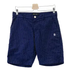 サイズ：M ROUGH&SWELL ラフアンドスウェル  ハーフ パンツ ストライプ柄 ネイビー系 [240101324136]# ゴルフウェア メンズ ストスト