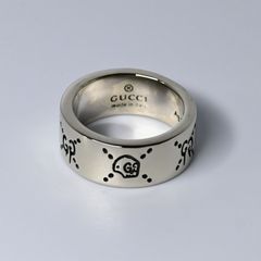 GUCCI ゴースト リング グッチ GHOST スカル ワイド 19号 - メルカリ