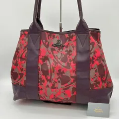 【美品】ヴィヴィアン ハンドバッグ トートバッグ オーブ PVC レッド