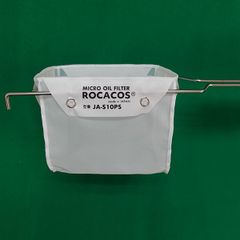 【ミクロオイルフィルターROCACOS®　小型フィルター・フレームセット】安心の日本製油こしフィルター！揚げカス99.93％除去！廃油を削減できて大幅コストカット！耐熱200℃・安全のPET素材！繰り返し約1000回使えてお手入れもカンタン！