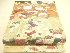 付下げ 金彩 椿 牡丹 観世水 流水サーモンピンク 入学式 NK-1169