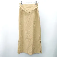 ◇ ⊂ ◎ nano universe ナノ ユニバース ロング丈 タイト スカート サイズ38 マスタード系 レディース E  【1409240006930】