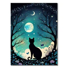 ☆ 2167×四角ビーズ ☆ ダイヤモンドアート ダイヤモンドアート キット ダイアモンドアート 月 猫 キットセット ダイヤモンド絵画 ツールセット ダイヤモンドペインティング ビーズアート ツール ビーズ おしゃれ 可愛い かわいい オシャレ 手芸