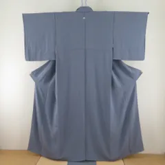 BY5466 青味の狐色色無地着物正絹おしゃれ着木瓜紋地模様
