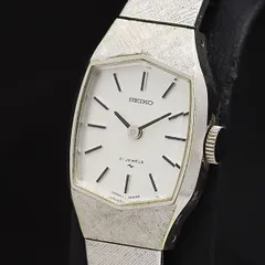 稼働 セイコー 11-4480 21石 ヘキサゴン 銀文字盤 手巻 ヴィンテージ レディース腕時計 NSY 2000000 NSK