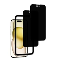 KPNS いphone15plus ガラスフィルム 覗き見防止【2枚セットのぞき見防止】 日本素材製 アイフォン15プラス 覗き見防止 iPhone 15 Plus 用 ガラスフィルム 強化ガラス カバー iphone15plus 横から見えない 保護フィ 0