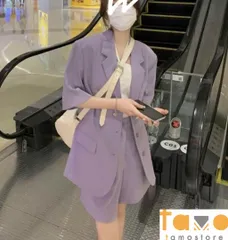 2024年新品 レディース セットアップ 半袖ジャケット&ハーフパンツ 韓国好き