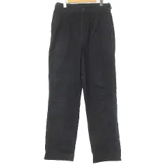 新品タグ MHL. ワイドパンツ SOFT DENSE COTTON 黒 M 2 MHL./JAPANESE DENSE COTTON PANTS WOMENS (DARK BROWN)
