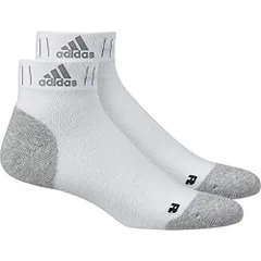 アディダス(adidas) ランニング クライマクールアンクルソックス 2足組 BUH80-S96266 ホワイト/ミディアムグレイヘザー/ブラック 22-24cm