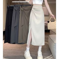 2025年新作 スーツ風 ハーフスカート 女性用 シック 上品 Aライン 体型カバー 結婚式 面接 ビジネス対応