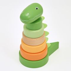 Egmont Toys 木製おもちゃ 恐竜 ピラミッドアーサー ディノ 木のおもちゃ おしゃれ つみき 積み木 スタッキングトイ エグモントトイズ 輸入 海外