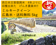 【災害復興米】広島米R４年　モチモチの新米　ミルキークイーン5kg