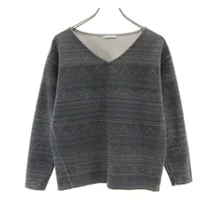 BAYFLOW ベイフロー 長袖 Vネック Tシャツ 3 グレー ロンT レディース 古着