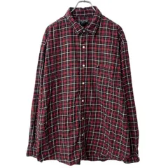 POLO JEANS CO. RALPH LAUREN 長袖 チェックシャツ 2XL レッド ブラック ポロジーンズ ラルフローレン 古着卸 アメリカ仕入 a705-6186