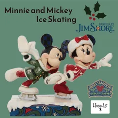 ジムショア ディズニー ミッキー&ミニー アイススケ－ティング Minnie and Mickey Ice Skating クリスマス フィギュア アンティーク ディズニートラディション JIM SHORE 正規輸入品 プレゼント ギフト