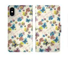 [iPhone14 Pro Max] iPhone15 ケース スカラー スマホケース 手帳型 iPhone16 ケース iPhone 16 15 14 13 SE 第3世代 第2世代 スマホカバー 全機種対応 手帳 ScoLar メルヘン 蝶 花 フラワー 