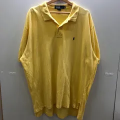 90`s vintage Polo by Ralph Lauren 90年代 ポロバイラルフローレン ポニー刺繡 半袖 ポロシャツ オーバーサイズ ビッグサイズ マレーシア製 XLサイズ イエロー