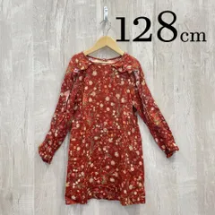 ap2086 ZARA Girls ザラ ガールズ KIDS キッズ ワンピース 120 8Y128cm 赤 長袖 チュニック 薄手 春夏 花柄 小花柄 エスニック アジアンテイスト 8歳