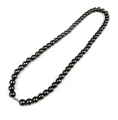 磁気ネックレス ヘマタイト レディース ブラック ネックレス[定形外郵便、送料無料]
