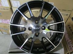 【Ｋ】新品ホイール4本★B.S.J S-02★15X6.0J 4H100 +48★キューブ/シャトル/フィット　15インチ　4穴