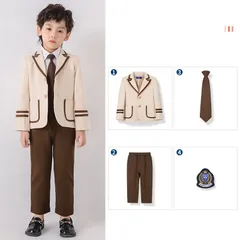 子供服　4点セット 子供スーツ 学生服 フォーマル ブレザー キッズ  男の子 発表会 入学式 入園式  七五三 結婚式 卒園式 卒業式100 110 120 130 140 150cm