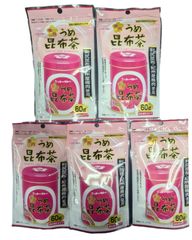 【果肉うめ昆布茶】60g【詰め替えタイプ】✕5袋セット❗