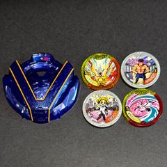 新品★妖怪ウォッチ★妖怪Yメダル☆カスタムベゼル　4枚セット　バーサーカーモード　スパルタ教師　友道くん　透明チャレンジ　妖怪学園Y