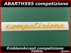 ABARTH595 competizione エンブレムアクセント イエロー
