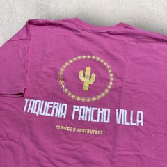 US古着 TAQUERIA PANCHO VILLA サボテン Tシャツ ピンク