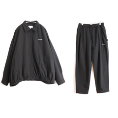 【新品同様】ALOUND アラウンド M / M メンズ セットアップ 24AW SAXONY SETUP 黒 ダブルジップ ワイドパンツ 新品 古着