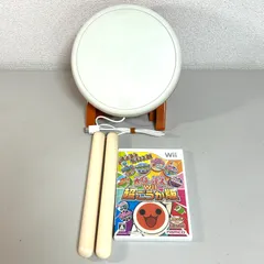 Wii 太鼓の達人 超ごうか版 太鼓コントローラー ソフト 太鼓 バチ セット清掃済み