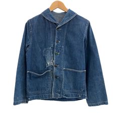 ミリタリー MILITARY 50’s 50年代 Vintage ヴィンテージ US NAVY アメリカ軍 デニム ショールカラー ヘチマ襟 カバーオール - ジャケット ブルー 101MT-4177