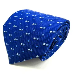マリオヴァレンティノ ブランド ネクタイ 小紋柄 ドット柄 総柄 ワイドタイ 未使用タグ付 PO メンズ ブルー MARIO VALENTINO