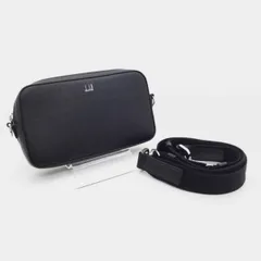 【中古 美品】ダンヒル dunhill カドガン ウエストエンド CADOGAN WEST END ショルダー ウエストポーチ クラッチバッグ　メンズ　レザー　ブラック× シルバー 黒× 銀　3WAY　ビジネス　デイリー　高級感　ブランドバッグ